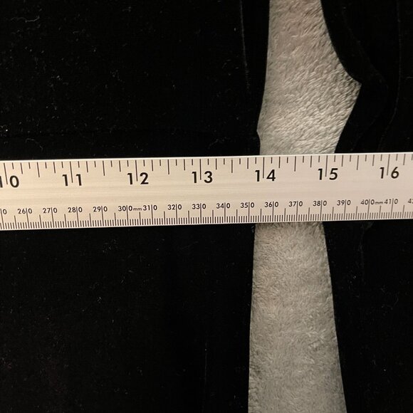 Women Classy Whimsigoth Witchy Dark Romantic Black Velvet Maxi Dress S* - Picture 11 of 11